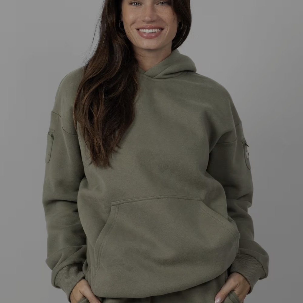 Olive Green Women's Hoodie Sweater
